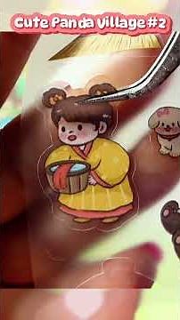 Cute Ancient Panda Village | DIY 3D Sticker Scene Part #2