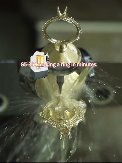 This is insane precision to do a perfect ring in minutes with 5 axis CNC machine.