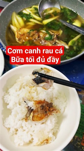 Kết quả cơm canh rau cá bữa tối nhìn đơn giản nhưng đủ đầy #food #monngonmoingay #monngon