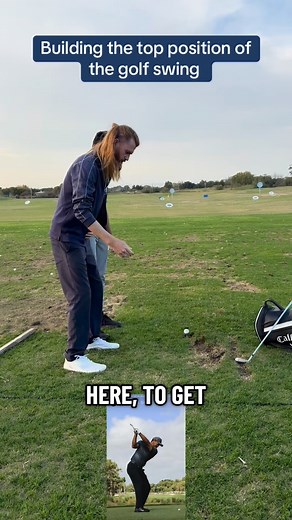 1.9K views · 43 reactions | Building the top position of the golf swing. Right elbow at 90° with the right wrist bent back. Right elbow in line with the right heel. Left wrist flat in line with the forearm. This is crucial for beginner golfers! #golf #golfswing #golflesson #wristposition #dfw | Zachberhow.instruction | Facebook