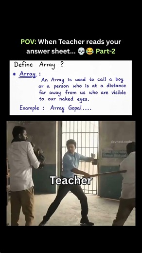 Arrays Definition 😂🔥| #shorts #shortsfeed #trending #viral #fyp #python #comedy #funny #engineering