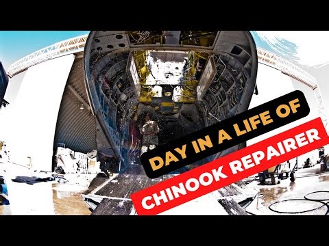 A day in the life of a CH 47 Chinook helicopter repairer