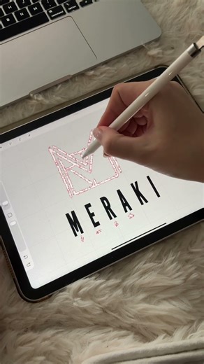 Create a Personal Logo for Your Favorite Person with MERAKI 🫶🏻 #namelogo #graphicdesign