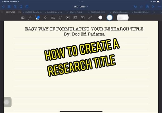 Formulate a Winning Research Title: Easy Template