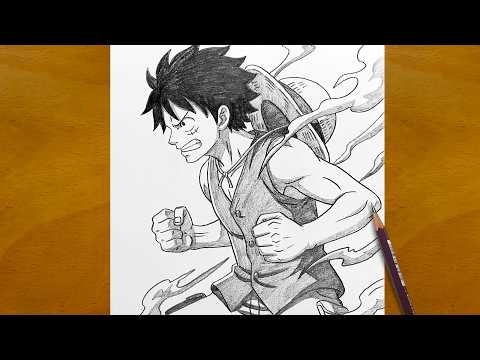Draw Luffy Gear Second | One Piece Monkey D. Luffy Pencil Drawing With Smoke Effects