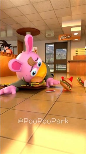 Rabbit's worst day at McDonald's #brainrot #funny #animation #shorts