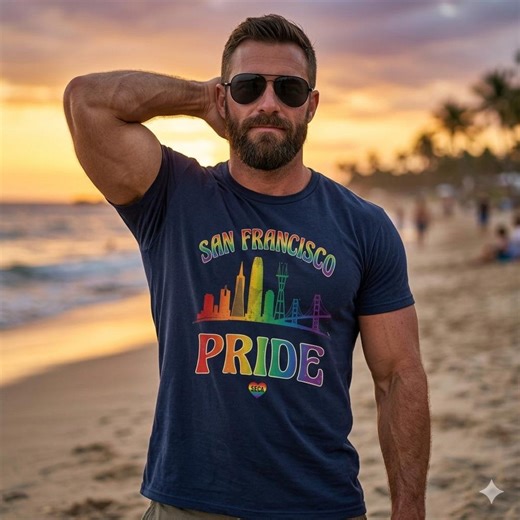 San Francisco Pride 2026 Shirt Rainbow Skyline LGBTQ SF Tee - Etsy