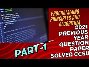 PPA previous year question paper solved | (2021) ccsu | bca sem 1 part-1| sec-A