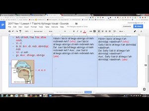 2017 Navajo 1 Lesson 1 T’áá Hó Ájít’éego Vowel Sounds