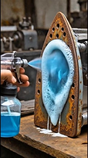 Rust spray restores this iron perfectly😱 / Trending ai video