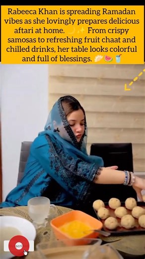 Rabeeca Khan Making Delicious Aftari🌙✨ Ramadan Special Moments | Beautiful Iftar Preparation #shorts