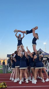 Jackets are 1-0! 🔥🏈🐝 STING ‘EM! #hputx #2fea3p #collegecheer #gameday | Howard Payne University Cheerleading