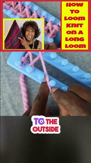 The 'Cross the Street' Loom Knit Technique For The Long Loom! #loomknitting #loomknit #longloom