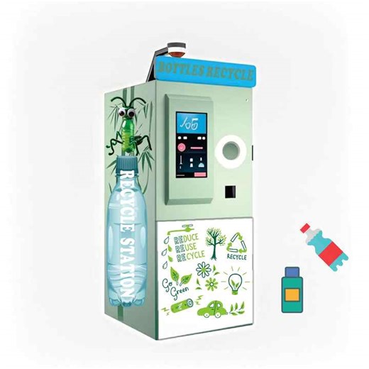 Automatic Plastic Bottle Recycling Reverse Vending Machine with SDK Function