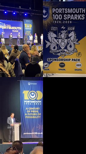 @shapingportsmouth what a conference fun laughter tears and every emotion the event was an incredible place to be. Everyone supporting each other and standing ovation for @Pompey In The Community Clare what a women 5 marathons in 5 days what a legend #pompey #johnjenkins #donate #findyourspark