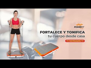 Plataforma vibratoria con bandas de resistencia para tonificar - Power Fit Elite