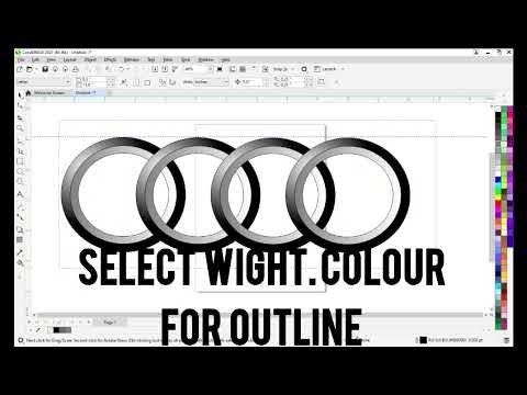 Create Audi Logo in Corel Draw#Ranrev Infotech #computereducation 