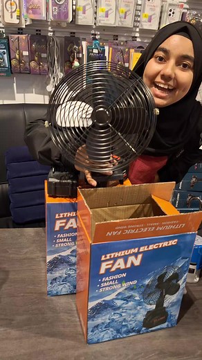 Portable 8-Inch Chargeable Fan with 2 Batteries