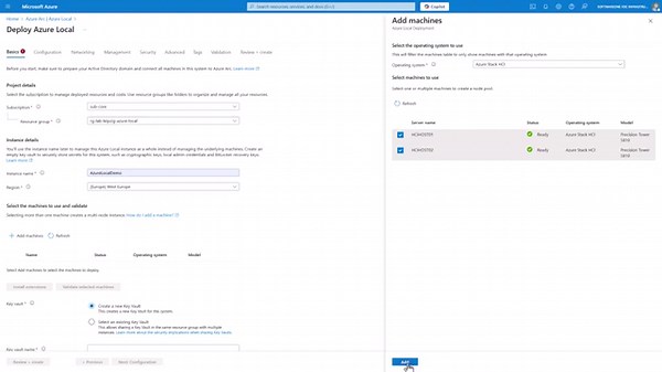 Microsoft Azure ☁️ Azure Local Demo - Part 4 - Cluster Creation