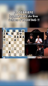 Je DÉBRIEFE les MATCHS du live échecs d’INOXTAG !! | Julien Song