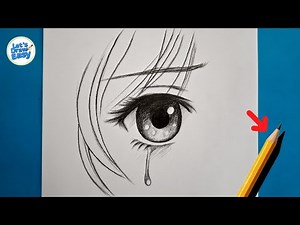 How to Draw a Crying Anime Eye | Easy Step-by-Step anime Drawing
