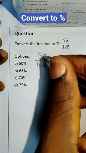 Convert Fraction to Percentage Tasks #highschoolmath #basicproblems #mathshorts #mathproblem
