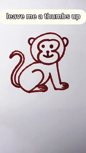 Simple Stick Figure Monkey Drawing Tutorial