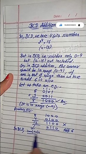 BCD addition with example #basiccomputer #binarynumbers #numbersystem