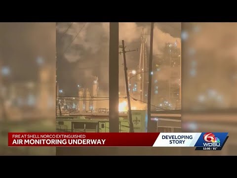 Wild video shows the moment an explosion led to a fire at Shell Norco