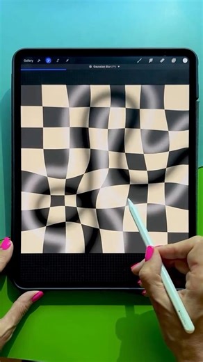 How to Create a 3D Effect in Procreate on a Checkerboard Design
