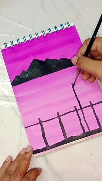 Arabic calligraphy painting tutorial for beginners 💗✨#arabic #art #calligraphy #trending #painting