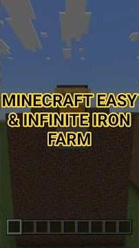 MINECRAFT INFINITE IRON FARM #minecraft #shorts #ironfarm #minecraftironfarm #bedrock #java