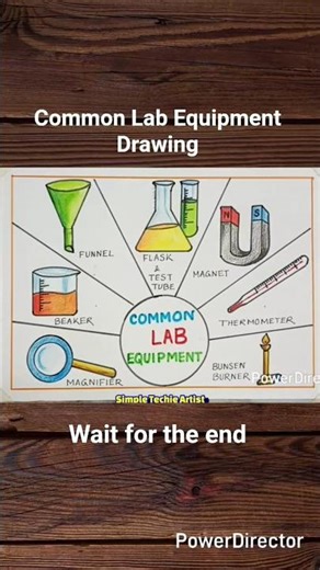 Science Day Drawing 🔬 | Lab Equipment Drawing Easy