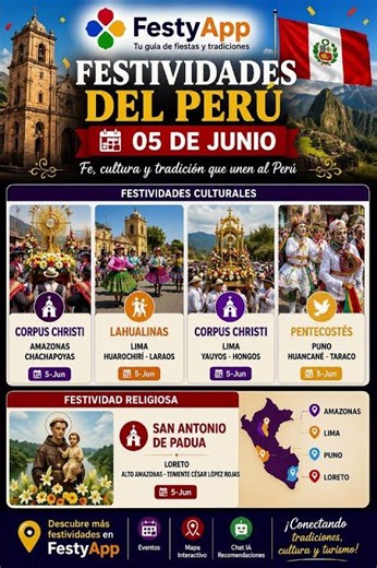 🎉 Festividades del Perú | 05 de Junio 🇵🇪