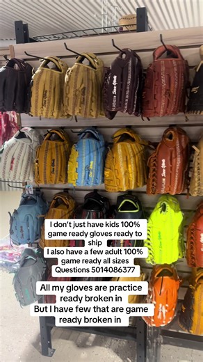 Game Ready Softball and Baseball Gloves Available