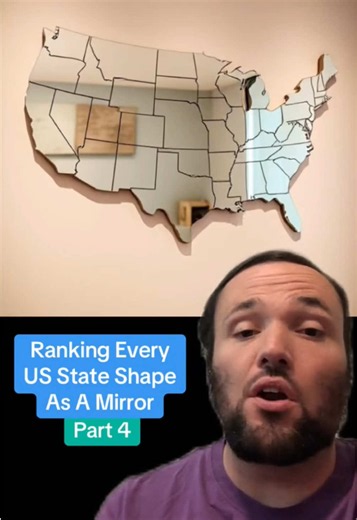 Just 10 states left in this one! Who’s got the best mirror shape? #states #america #mirror #geography #usa