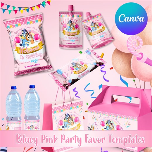 Blue Dog Theme Party Bundle Birthday Party Favors Kit Party Decor Printable Party Decoration Set Editable Blue Dog Party Supplies All in 1 - Etsy