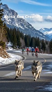 2.2M views · 36K reactions | Gray Wolves Rescue Cyclist Group From Landslide #dog | Arctic Sea Creatues | Facebook