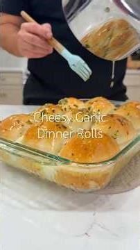 Homemade Cheesy Garlic Dinner Rolls #recipe #cooking # #homemadefood