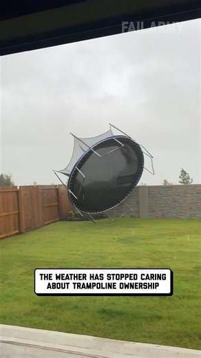 fail-y and the tramp 🤣 #texas #storm #trampoline #fail #shorts | FailArmy 2.0