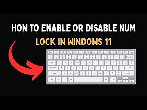How To Enable or Disable Num Lock in Windows 11