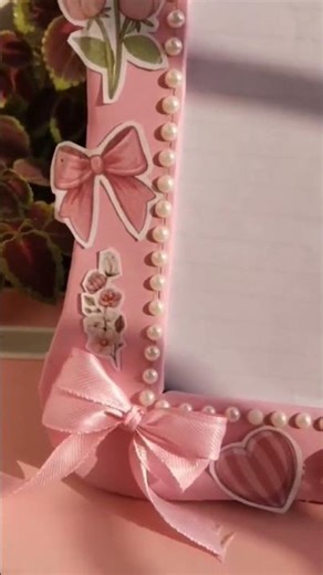 DIY aesthetic photo frame using cardboard #diy #art #craft#transition#YouTube shorts