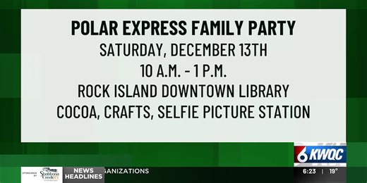 Polar Express Family Party to be held at Rock Island Downtown Library