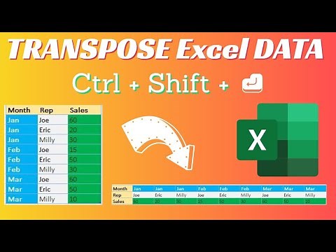 How to transpose Excel data in Three steps