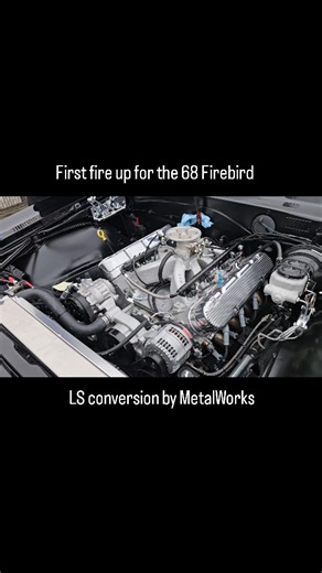 Tony fired up the engine in the 68 Firebird for the first time...another LS conversion completed. #lsconversion #lsswap #68firebird #pontiacfirebird #metalworksspeedshop | Metalworks Classics & Speed Shop