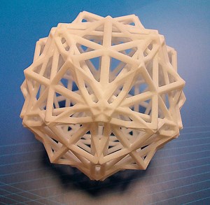 3D printed icosidodecahedron