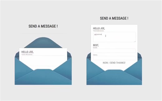 3分钟实现CSS信封弹出效果