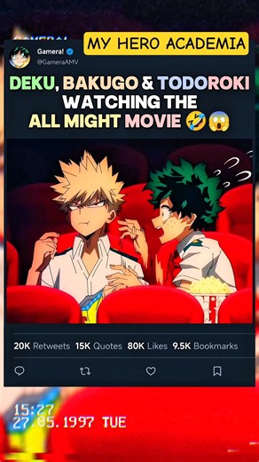 DEKU, BAKUGO & TODOROKI watching the ALL MIGHT MOVIE 🤣😱 | #myheroacademia #edit #mha #amv #anime