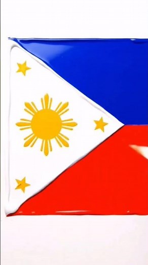 Soothing ASMR Painting the Philippine Flag Layer by Layer 🇵🇭 #satisfying #shorts #oddlysatisfying