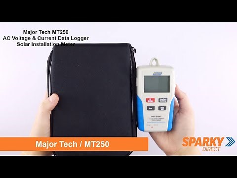 Major Tech MT250 | AC Voltage & Current Data Logger | Solar Installation Meter